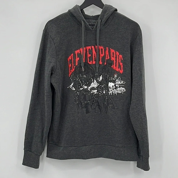 Eleven Paris Graphic Hoodie in Gray - Size Large - Picture 2 of 5
